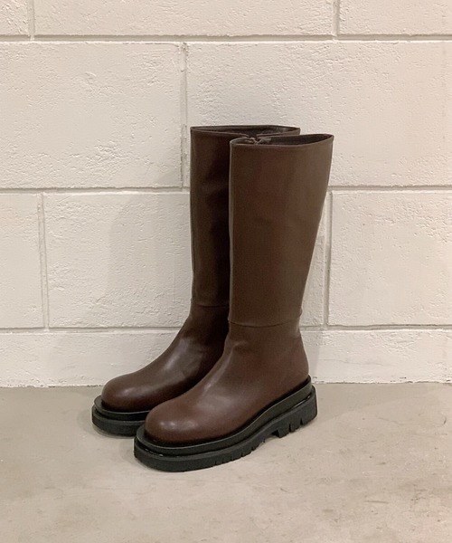 CIAOPANIC（チャオパニック）の「トラックソールロングブーツ（ブーツ・レディース・ブラック/ブラウン・24.5/23.5/23.5cm/24.5cm）」の15枚目の写真