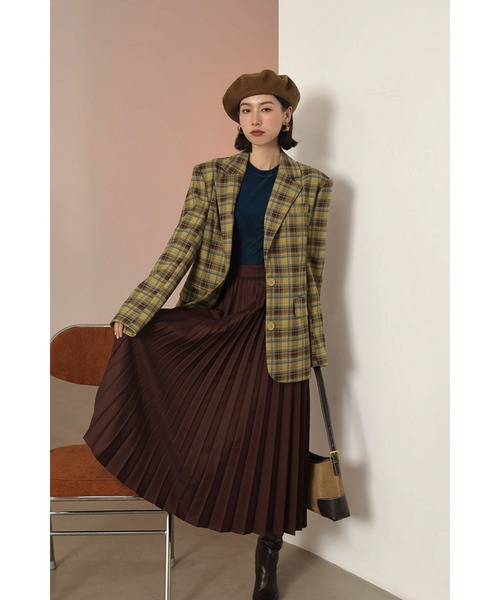 Leja(レジャ)の「【LEJA】プリーツフレアロングスカート(スカート・レディース・グリーン/モカ・SMALL/MEDIUM)」の1枚目の写真