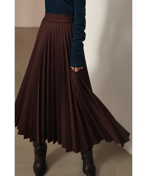Leja(レジャ)の「【LEJA】プリーツフレアロングスカート(スカート・レディース・グリーン/モカ・SMALL/MEDIUM)」の12枚目の写真