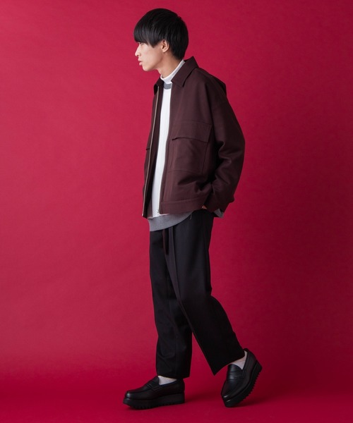 WEGO by こーせ（ウィゴーバイコーセ）の「∴WEGO by こーせ/センタープレスワイドスラックス（スラックス・メンズ・ライトグレー/ブラック・LARGE/MEDIUM）」の19枚目の写真