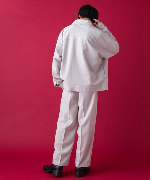 WEGO by こーせ（ウィゴーバイコーセ）の「∴WEGO by こーせ/センタープレスワイドスラックス（スラックス・メンズ・ライトグレー/ブラック・LARGE/MEDIUM）」の14枚目の写真