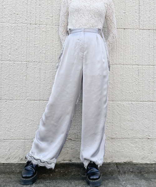 lilLilly（リルリリー）の「サテンレースパンツ（その他パンツ・レディース・ホワイト/ブラック/ピンク/ブルー・FREE）」の15枚目の写真