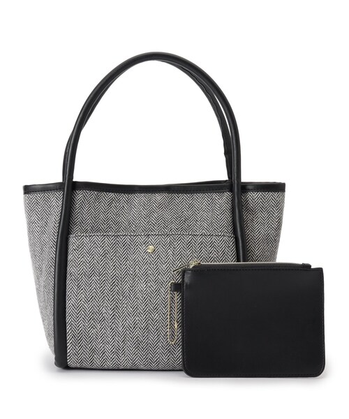 DRESKIP（ドレスキップ）の「◆【ポ－チ付】つまみハンドルトート（トートバッグ・レディース・ブラック系2/ベージュ系1/ネイビー系1・00）」の2枚目の写真