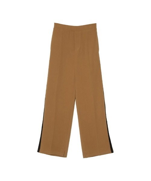 Re:EDIT（リエディ）の「[低身長/高身長サイズ有]選べる2TYPEとろみクロスセンタープレスサイドラインパンツ（その他パンツ・レディース・ブラック/ベージュ/パープル/キャメル/ラベンダー/ブラック系その他/ベージュ系その他/ブラウン系その他・MEDIUM/LARGE/SHORT/TALL）」の8枚目の写真