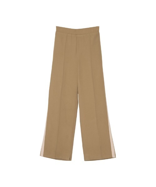 Re:EDIT（リエディ）の「[低身長/高身長サイズ有]選べる2TYPEとろみクロスセンタープレスサイドラインパンツ（その他パンツ・レディース・ブラック/ベージュ/パープル/キャメル/ラベンダー/ブラック系その他/ベージュ系その他/ブラウン系その他・MEDIUM/LARGE/SHORT/TALL）」の9枚目の写真