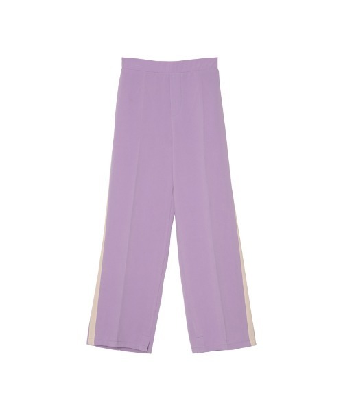 Re:EDIT（リエディ）の「[低身長/高身長サイズ有]選べる2TYPEとろみクロスセンタープレスサイドラインパンツ（その他パンツ・レディース・ブラック/ベージュ/パープル/キャメル/ラベンダー/ブラック系その他/ベージュ系その他/ブラウン系その他・MEDIUM/LARGE/SHORT/TALL）」の11枚目の写真