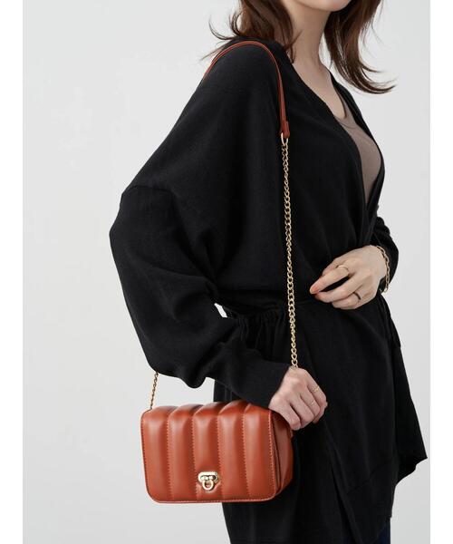 earth music&ecology(アースミュージックアンドエコロジー)の「キルティングショルダーバッグ*(ショルダーバッグ・レディース・ライトグレー/ベージュ/オレンジ/グリーン・FREE)」の13枚目の写真