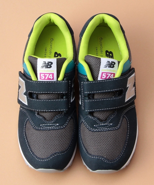 NEW BALANCE（ニューバランス）の「green label relaxing別注 ニューバランス574 14cm～23cm◆（スニーカー・キッズ・ネイビー・23cm/16.5cm/15.5cm/17.0cm/17.5cm/18.0cm/15.0cm/20.0cm/22.0cm/14.0cm/20.5cm/14.5㎝/18.5cm/19.5cm/21.5cm/22.5cm/16.0cm/19.0cm/21.0cm）」の2枚目の写真