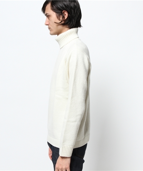 CIAOPANIC（チャオパニック）の「【Ciaopanic】W/NYウォッシャブルタートルネック（ニット/セーター・メンズ・グレー/ネイビー/ホワイト・MEDIUM/LARGE）」の6枚目の写真