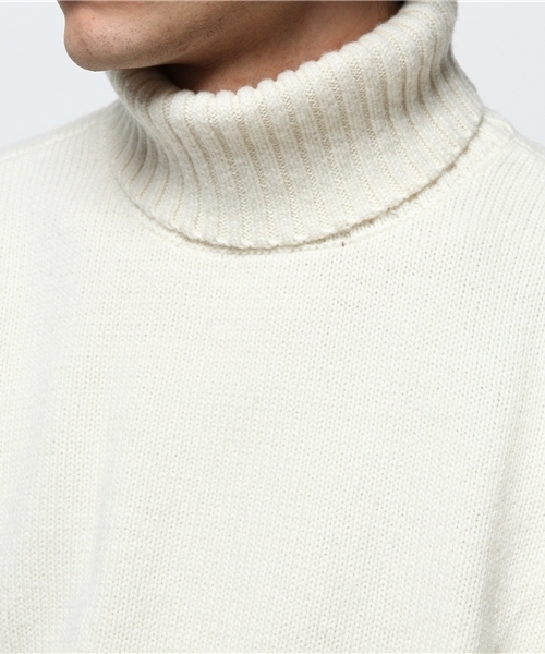 CIAOPANIC（チャオパニック）の「【Ciaopanic】W/NYウォッシャブルタートルネック（ニット/セーター・メンズ・グレー/ネイビー/ホワイト・MEDIUM/LARGE）」の8枚目の写真