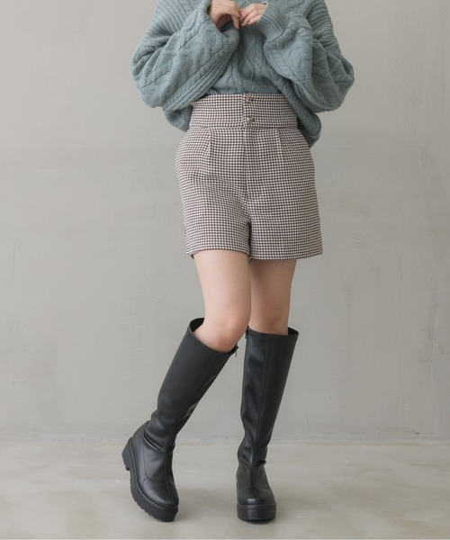 ems excite（エムズエキサイト）の「ハイウエストショートパンツ（その他パンツ・レディース・ブラック/ブラック系その他/ブラウン系その他・FREE）」の3枚目の写真