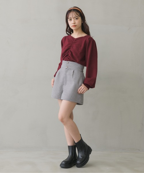 ems excite（エムズエキサイト）の「ハイウエストショートパンツ（その他パンツ・レディース・ブラック/ブラック系その他/ブラウン系その他・FREE）」の4枚目の写真