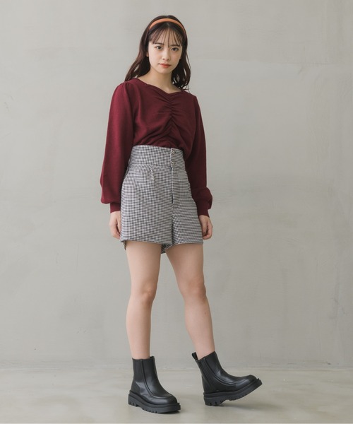 ems excite（エムズエキサイト）の「ハイウエストショートパンツ（その他パンツ・レディース・ブラック/ブラック系その他/ブラウン系その他・FREE）」の12枚目の写真