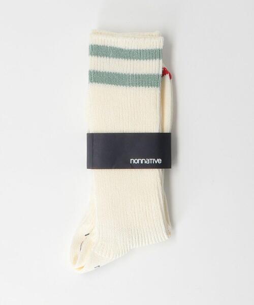 nonnative(ノンネイティブ)の「<nonnative(ノンネイティブ)> HI CNP SOCKS/ソックス □□(ソックス/靴下・メンズ・ブラック/ターコイズブルー/ベージュ・FREE)」の7枚目の写真