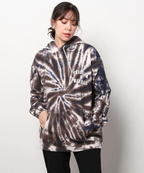 FRANKLIN & MARSHALL(フランクリンマーシャル)の「【FRANKLIN&MARSHALL】TIEDYE PK - プリントパーカー(パーカー・メンズ・ネイビー/レインボー・MEDIUM/LARGE/X-LARGE)」の1枚目の写真