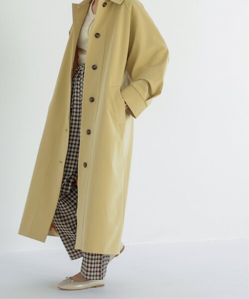 RAY CASSIN(レイカズン)の「ステンカラータブ付きスリーブコート(ステンカラーコート・レディース・オレンジ/イエロー/ベージュ・FREE)」の4枚目の写真