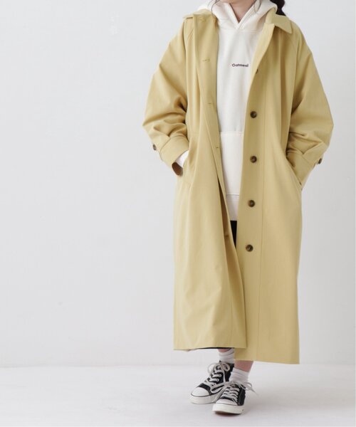 RAY CASSIN(レイカズン)の「ステンカラータブ付きスリーブコート(ステンカラーコート・レディース・オレンジ/イエロー/ベージュ・FREE)」の6枚目の写真