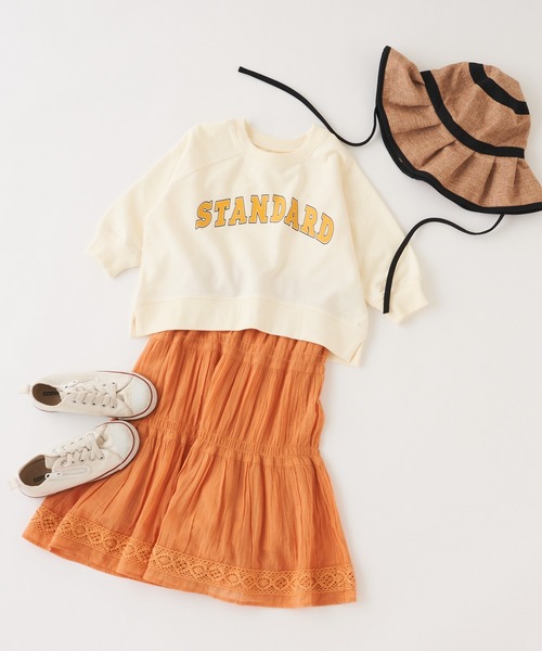 CIAOPANIC TYPY（チャオパニックティピー）の「【KIDS】indiaギャザーレーススカート（スカート・キッズ・パープル/オレンジ/アイボリー・SMALL/MEDIUM/LARGE/X-LARGE/XX-LARGE）」の5枚目の写真