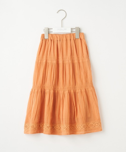 CIAOPANIC TYPY（チャオパニックティピー）の「【KIDS】indiaギャザーレーススカート（スカート・キッズ・パープル/オレンジ/アイボリー・SMALL/MEDIUM/LARGE/X-LARGE/XX-LARGE）」の6枚目の写真