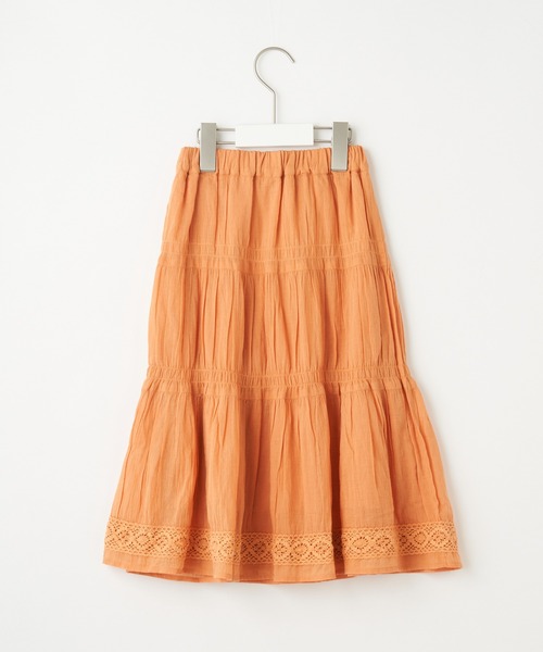 CIAOPANIC TYPY（チャオパニックティピー）の「【KIDS】indiaギャザーレーススカート（スカート・キッズ・パープル/オレンジ/アイボリー・SMALL/MEDIUM/LARGE/X-LARGE/XX-LARGE）」の10枚目の写真
