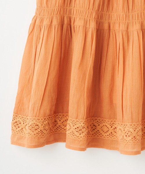 CIAOPANIC TYPY（チャオパニックティピー）の「【KIDS】indiaギャザーレーススカート（スカート・キッズ・パープル/オレンジ/アイボリー・SMALL/MEDIUM/LARGE/X-LARGE/XX-LARGE）」の7枚目の写真