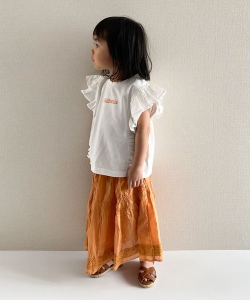 CIAOPANIC TYPY（チャオパニックティピー）の「【KIDS】indiaギャザーレーススカート（スカート・キッズ・パープル/オレンジ/アイボリー・SMALL/MEDIUM/LARGE/X-LARGE/XX-LARGE）」の13枚目の写真
