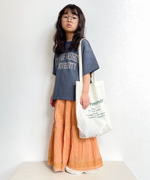 CIAOPANIC TYPY（チャオパニックティピー）の「【KIDS】indiaギャザーレーススカート（スカート・キッズ・パープル/オレンジ/アイボリー・SMALL/MEDIUM/LARGE/X-LARGE/XX-LARGE）」の16枚目の写真