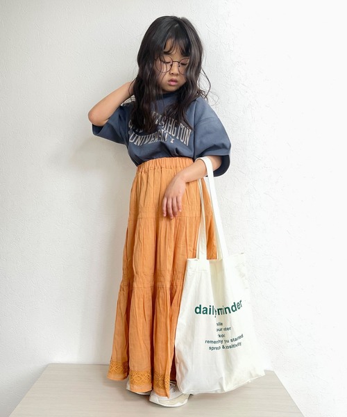 CIAOPANIC TYPY（チャオパニックティピー）の「【KIDS】indiaギャザーレーススカート（スカート・キッズ・パープル/オレンジ/アイボリー・SMALL/MEDIUM/LARGE/X-LARGE/XX-LARGE）」の17枚目の写真