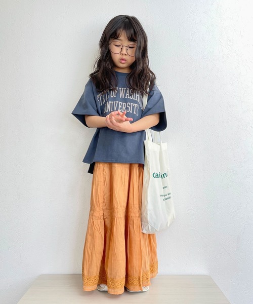 CIAOPANIC TYPY（チャオパニックティピー）の「【KIDS】indiaギャザーレーススカート（スカート・キッズ・パープル/オレンジ/アイボリー・SMALL/MEDIUM/LARGE/X-LARGE/XX-LARGE）」の18枚目の写真