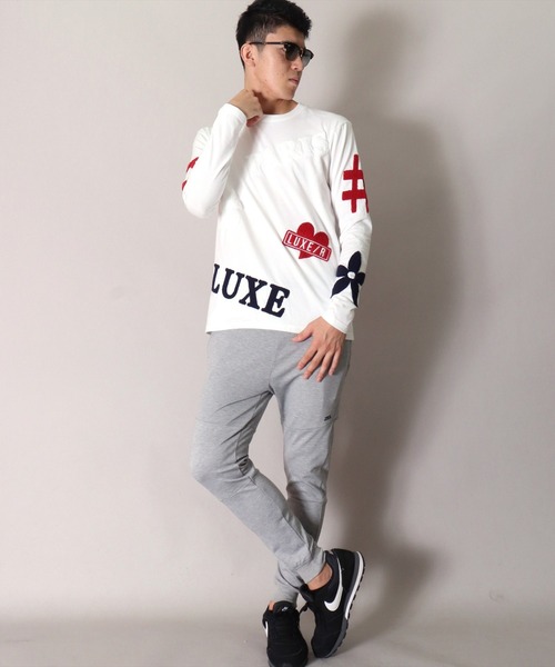 LUXE/R（ラグジュ）の「【ユニセックス】【LUXE/R】防水 ファスナー デザイン イージー ジョガーパンツ(RMS)（スウェットパンツ・メンズ・ブラック/杢グレー・MEDIUM/X-LARGE/LARGE）」の20枚目の写真