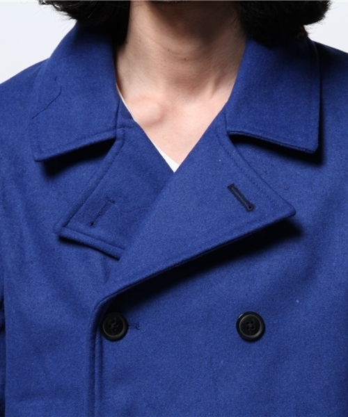 VENCEEXCHANGE（ヴァンスエクスチェンジ）の「R ﾒﾙﾄﾝｶﾗｰPｺｰﾄ                   （ピーコート・メンズ・ロイヤルブルー/レッド・LARGE/MEDIUM）」の7枚目の写真
