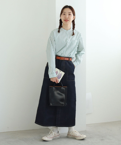 PAR ICI KLASSISK（パーリッシィクラシスク）の「カイハラデニム ロングスカート（デニムスカート・レディース・ネイビー・FREE）」の16枚目の写真