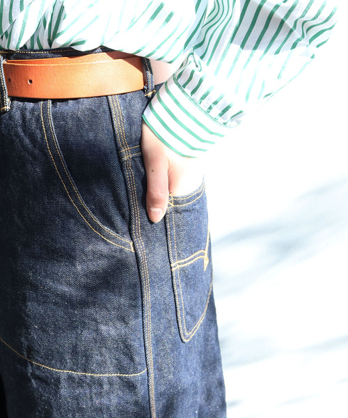 PAR ICI KLASSISK（パーリッシィクラシスク）の「カイハラデニム ロングスカート（デニムスカート・レディース・ネイビー・FREE）」の22枚目の写真