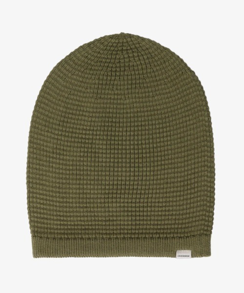 OVERRIDE（オーバーライド）の「OVERRIDE KNIT BASIC BEANIE SG / オーバーライド（ニットキャップ/ビーニー・レディース・ブラック/グレー/オリーブ/ピンク/ライトブルー・57~59cm）」の4枚目の写真
