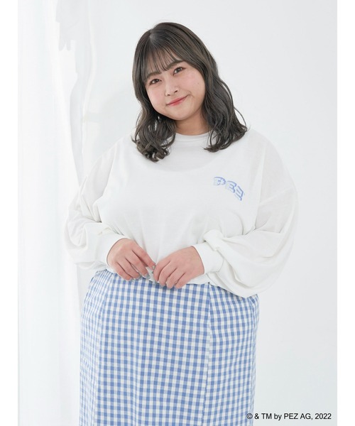 SLURR(スラ―)の「【大きいサイズ】PEZロンT(Tシャツ/カットソー・レディース・オフホワイト・L)」の21枚目の写真