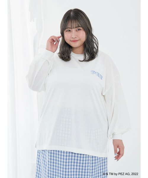 SLURR(スラ―)の「【大きいサイズ】PEZロンT(Tシャツ/カットソー・レディース・オフホワイト・L)」の19枚目の写真