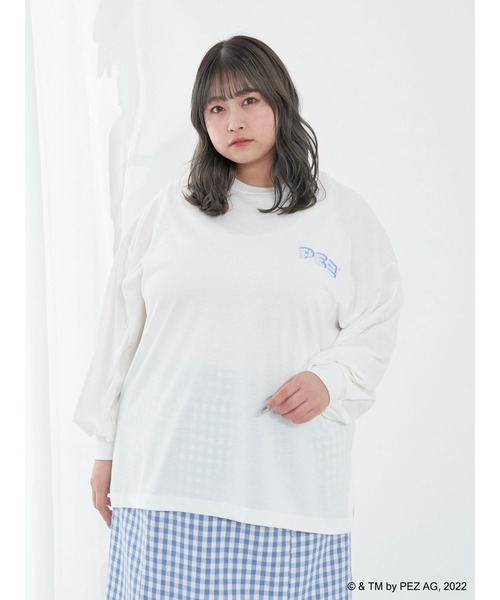SLURR(スラ―)の「【大きいサイズ】PEZロンT(Tシャツ/カットソー・レディース・オフホワイト・L)」の18枚目の写真
