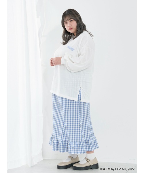 SLURR(スラ―)の「【大きいサイズ】PEZロンT(Tシャツ/カットソー・レディース・オフホワイト・L)」の12枚目の写真