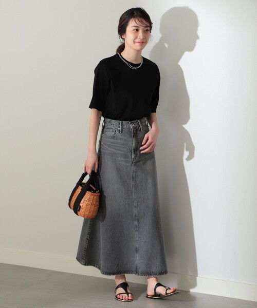 Demi-Luxe BEAMS(デミルクス ビームス)の「Demi-Luxe BEAMS / スムース ハーフスリーブ Tシャツ(Tシャツ/カットソー・レディース・ホワイト/ネイビー/ミント/ブラウン系その他/ブラック/サックスブルー/ケリーグリーン・ONE SIZE)」の13枚目の写真