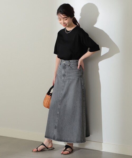 Demi-Luxe BEAMS(デミルクス ビームス)の「Demi-Luxe BEAMS / スムース ハーフスリーブ Tシャツ(Tシャツ/カットソー・レディース・ホワイト/ネイビー/ミント/ブラウン系その他/ブラック/サックスブルー/ケリーグリーン・ONE SIZE)」の14枚目の写真