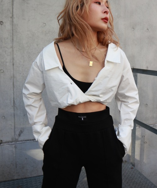 ツイストショートシャツ シャツ ブラウス Fig Viper フィグアンドバイパー のファッション通販 Zozotown