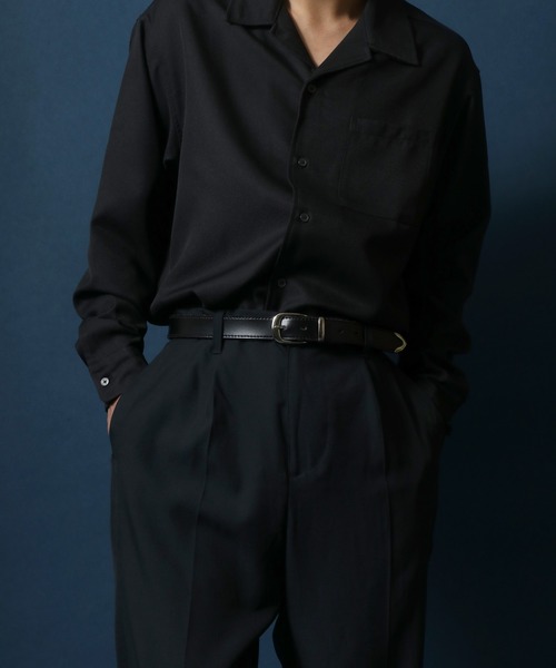 ANPAS（アンパス）の「3Points Buckle Real Leather Belt/3点尾錠 レザーベルト（ベルト・メンズ・ブラック/ダークブラウン/ブラウン・FREE）」の17枚目の写真