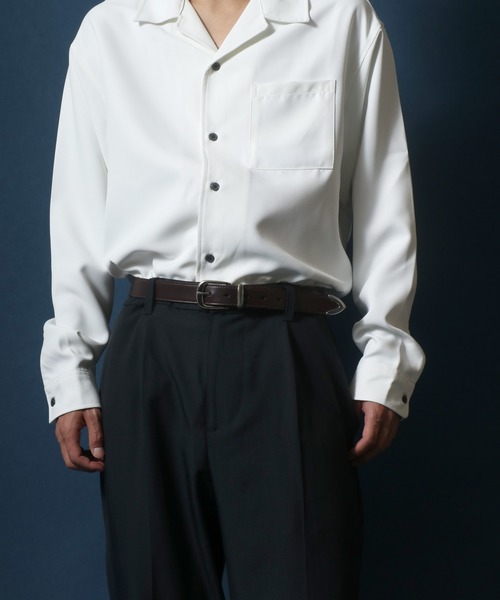 ANPAS（アンパス）の「3Points Buckle Real Leather Belt/3点尾錠 レザーベルト（ベルト・メンズ・ブラック/ダークブラウン/ブラウン・FREE）」の19枚目の写真