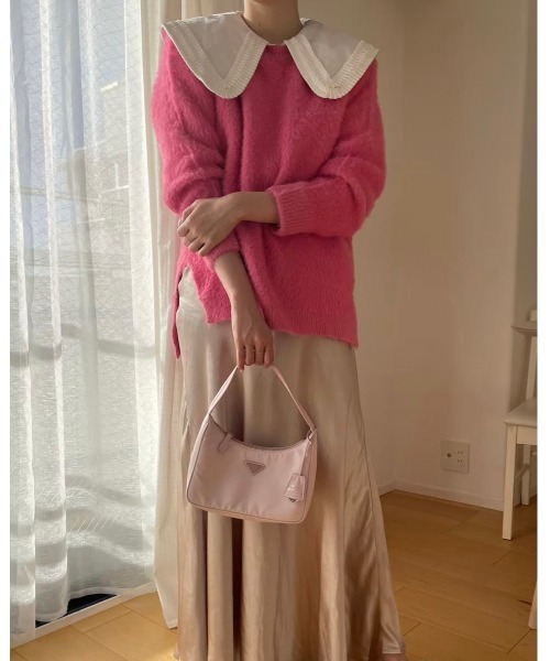 DAIS-Y（デイジー）の「シャギーカラーニット（ニット/セーター・レディース・ピンク/ブルー・FREE）」の3枚目の写真