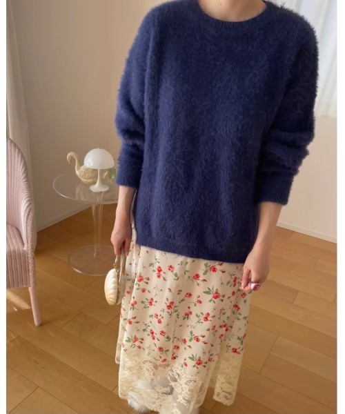 DAIS-Y（デイジー）の「シャギーカラーニット（ニット/セーター・レディース・ピンク/ブルー・FREE）」の17枚目の写真