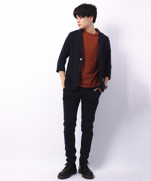 FUNALIVE（ファンアライブ）の「テーラード７分袖JKT&テーパードPT セットアップ（セットアップ・メンズ・チャコールグレー/ブラック/ネイビー/杢グレー・LL/L/M）」の4枚目の写真