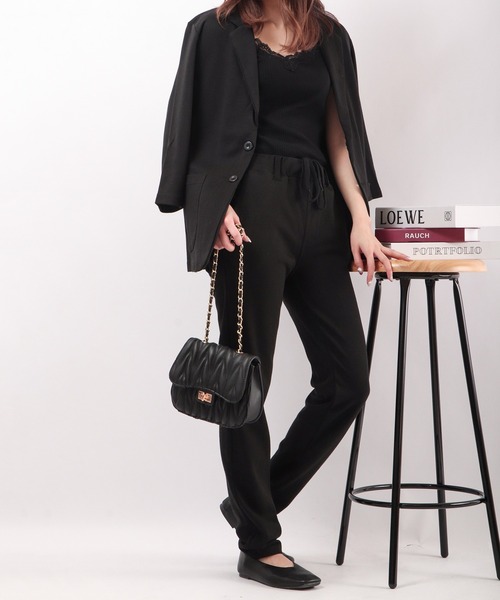 FUNALIVE（ファンアライブ）の「テーラード７分袖JKT&テーパードPT セットアップ（セットアップ・メンズ・チャコールグレー/ブラック/ネイビー/杢グレー・LL/L/M）」の2枚目の写真