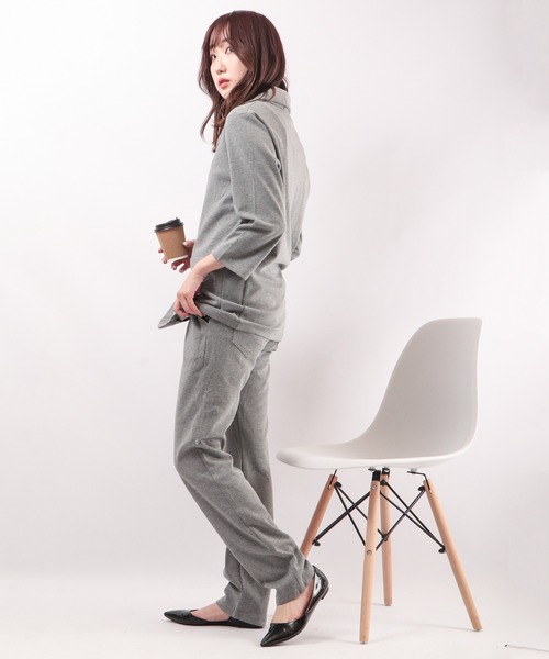 FUNALIVE（ファンアライブ）の「テーラード７分袖JKT&テーパードPT セットアップ（セットアップ・メンズ・チャコールグレー/ブラック/ネイビー/杢グレー・LL/L/M）」の19枚目の写真