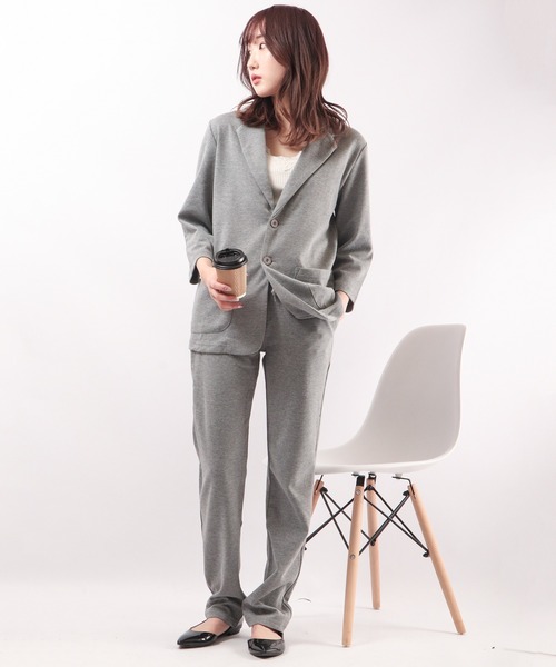 FUNALIVE（ファンアライブ）の「テーラード７分袖JKT&テーパードPT セットアップ（セットアップ・メンズ・チャコールグレー/ブラック/ネイビー/杢グレー・LL/L/M）」の18枚目の写真