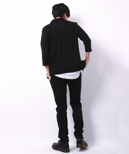 FUNALIVE（ファンアライブ）の「テーラード７分袖JKT&テーパードPT セットアップ（セットアップ・メンズ・チャコールグレー/ブラック/ネイビー/杢グレー・LL/L/M）」の10枚目の写真